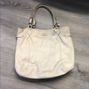 Large off white coach purse